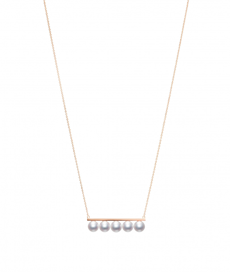 TASAKI balance signature 珍珠櫻花金項鍊／162,000元（圖／品牌提供）