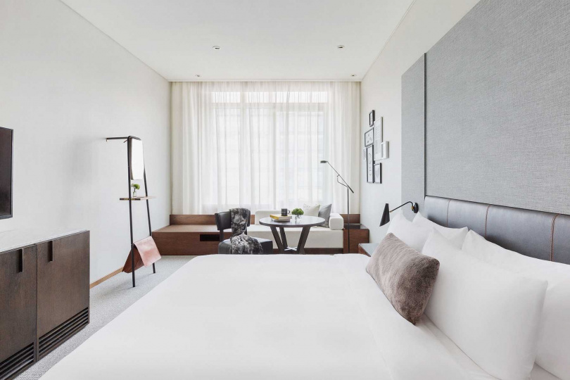 Klook即日起開賣新竹伊普索酒店多個房型，圖為標準大床房。