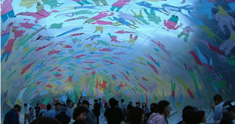 由日本藝術家「磯崎道佳Isozaki Michiyoshi」設計的〈巨蛋計畫〉。