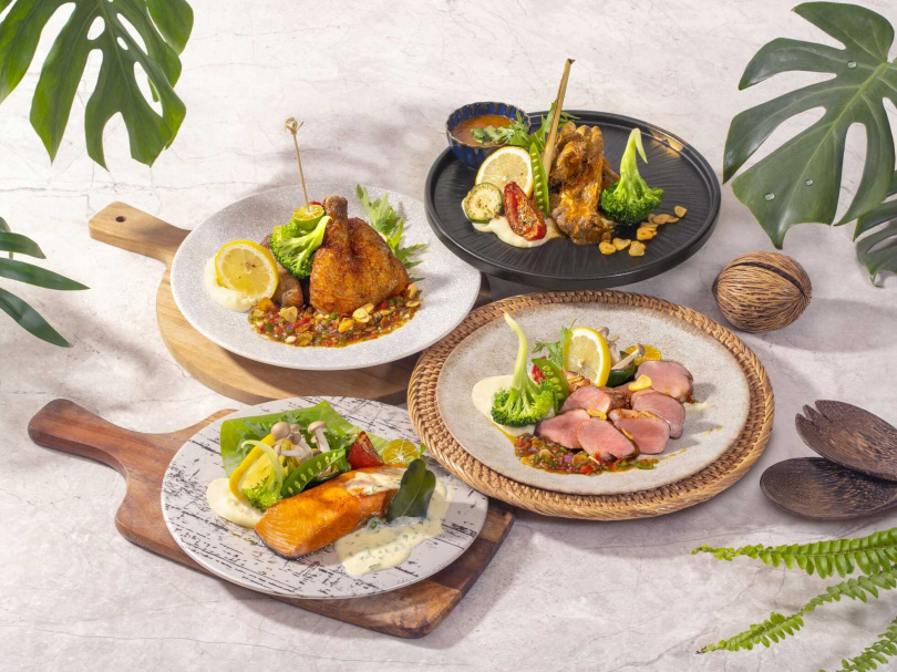 「花園thai thai」推出4款創意泰式主餐,單點680元起。(圖/台北花園大酒店提供)