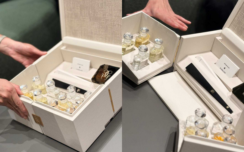香氛顧問將運用精緻典雅的「香氛探索盒」為客人進行深度香氛探索。（圖／吳雅鈴攝）