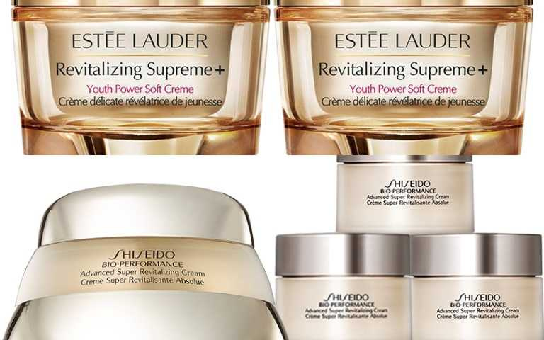 左:ESTEE LAUDER無敵膠原分享組,價值9960元,優惠價5976元,折後5476元。右:SHISEIDO百優保濕乳霜排隊組,價值5824元,優惠價2520元,折後2020元。(圖/業者提供)