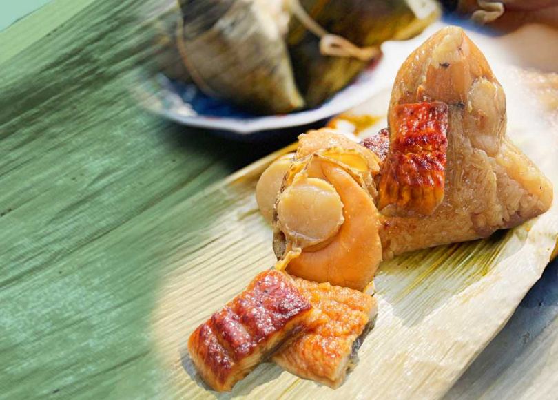 「黃金鰻魚干貝麻香粽」為了讓復熱後風味表現更好，還特別添入雲林高品質麻油賦予麻香氣息。（圖／大漁餐飲集團提供）