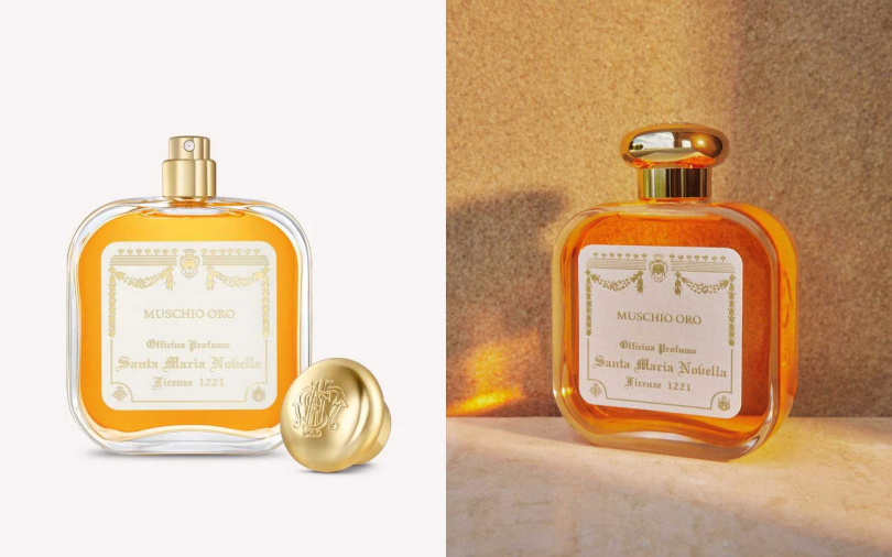 Santa Maria Novella MUSCHIO ORO燦金麝香50ml/3,450元、100ml/5,080元(圖/品牌提供)