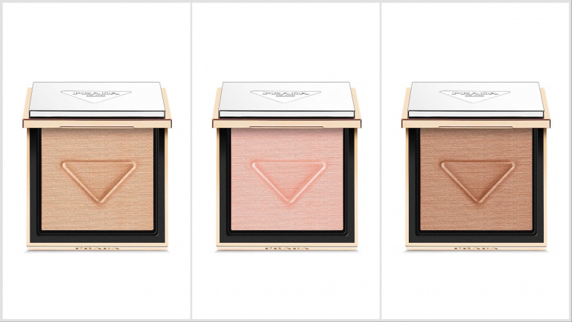 PRADA Beauty 原生稜光打亮盤(3色 / 3,200元)。(圖/品牌提供)