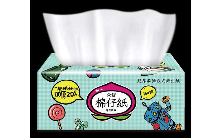 熱銷明星商品棉仔紙超厚柔抽取式衛生紙。