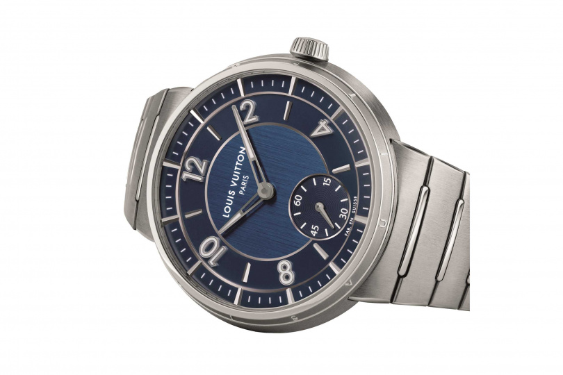 Tambour 腕錶--自動機芯、40毫米及精鋼 (藍色錶盤)／600,000元 （圖／品牌提供）