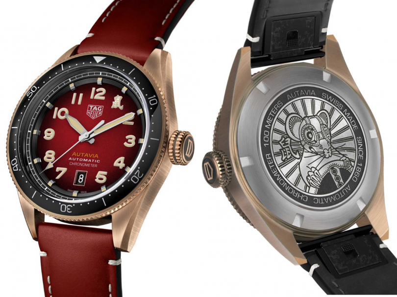 TAG Heuer「Autavia」系列，鼠年特别版腕錶╱131,200元（圖片提供╱TAG Heuer）