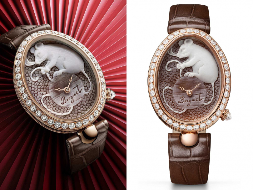 Breguet「Reine de Naples Cammea那不勒斯王后」系列，鼠年限量腕錶╱2,322,000元（圖片提供╱Breguet）
