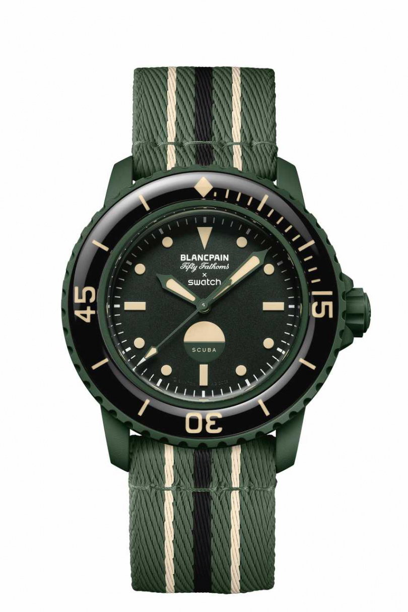 SWATCH GREEN ABYSS腕錶 /13,000元(圖/品牌提供)