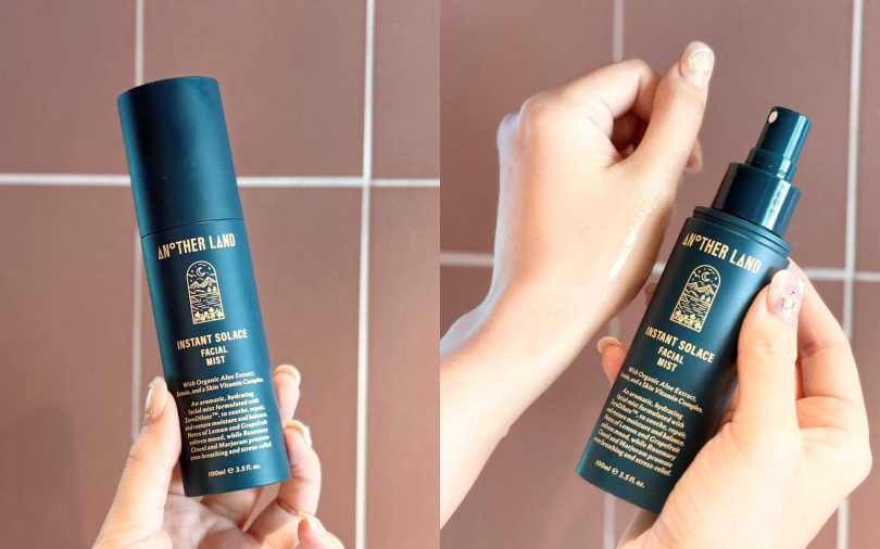 明星商品TOP1的及時雨精華霧，完全不加一滴水，以有機蘆薈萃取搭配上100%純精油調香，卻能為肌膚帶來真正的高效潤澤感。（圖／吳雅鈴攝）