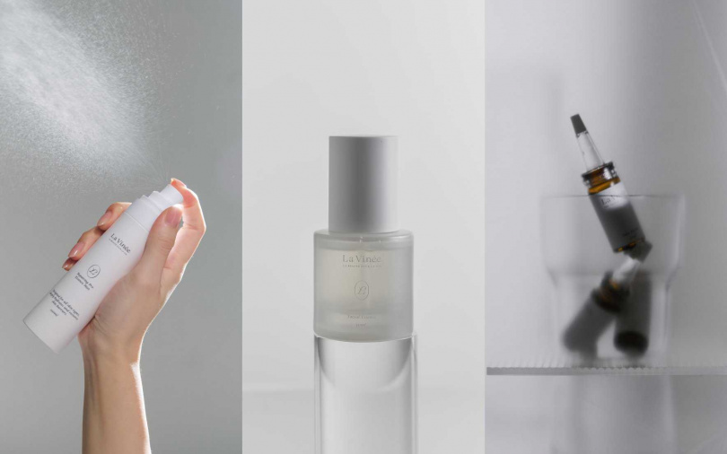 極光奇肌前導噴霧100ml／1,280元、曙光秘鑰前導精華30ml／1,880元、核心因子安瓶30ml／2,580元（圖／品牌提供）