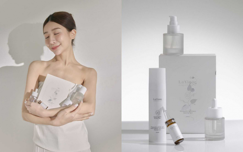 創辦人蕎安結合自身美學敏銳度與對女性需求的同理心，打造出專為亞洲高敏感膚質與多變情緒所的護膚品牌-La Vinée。（圖／品牌提供）