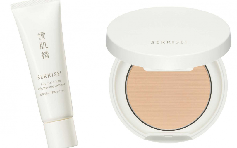 雪肌精漾活舒敏空氣薄紗飾底乳30ml／580元、雪肌精漾活舒敏空氣薄紗蜜粉10g／750元（圖／品牌提供）