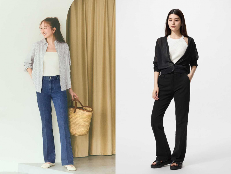 UNIQLO合身喇叭牛仔褲/1,290元(圖/品牌提供)