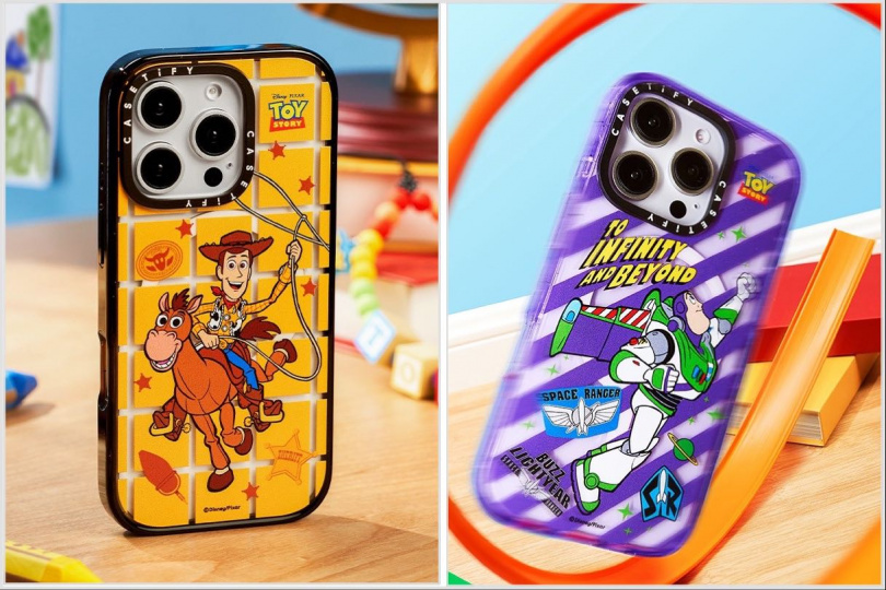 圖說：迪士尼皮克斯《玩具總動員》CASETiFY 聯名系列推出多款手機殼印花，與胡迪、巴斯光年與夥伴們展開冒險旅程（圖／品牌提供）