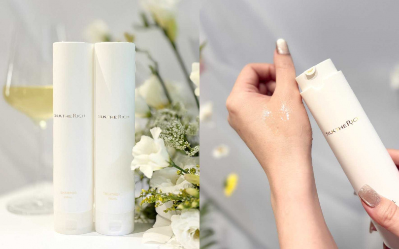 SILK TH RICH保濕&修護系列洗髮精、潤髮乳／各599元、護髮油／599元（圖／吳雅鈴攝）
