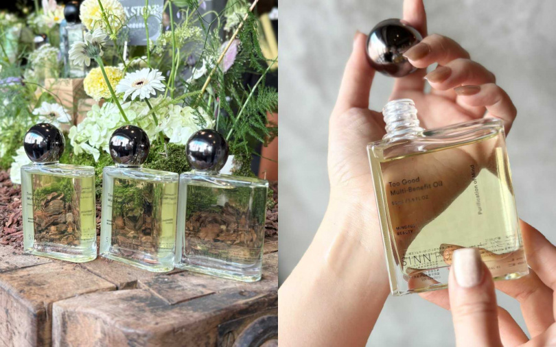 質地非常輕盈好吸收的香氛多用油，溫和又親膚，很適合接下來的秋冬季節。（圖／吳雅鈴攝）