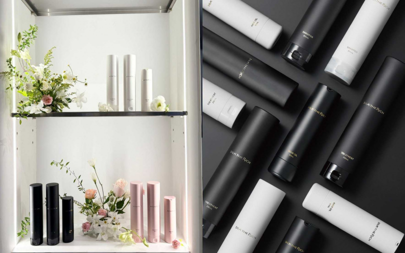 運用蠶絲蛋白科技打造沙龍級日常養護髮品的SILK THE RICH，成分、香味都很厲害，但價格卻超實惠！難怪會在日本狂賣200萬瓶！（圖／吳雅鈴攝、品牌提供）