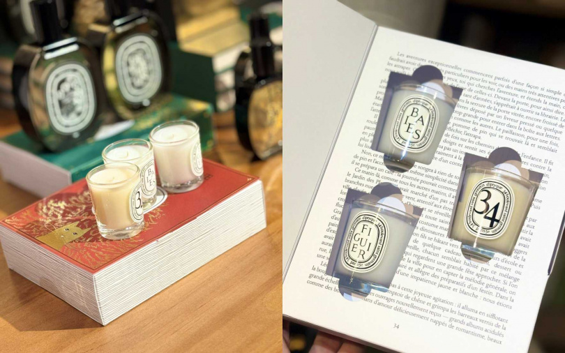 Diptyque 2025聖誕限量驚喜包-迷你蠟燭35g x3／1,900元（圖／吳雅鈴攝）