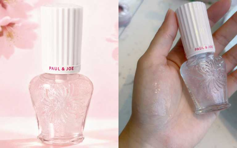PAUL & JOE 粉紅櫻花珍珠光隔離乳/700元(圖/品牌提供、廖怡婷 攝)