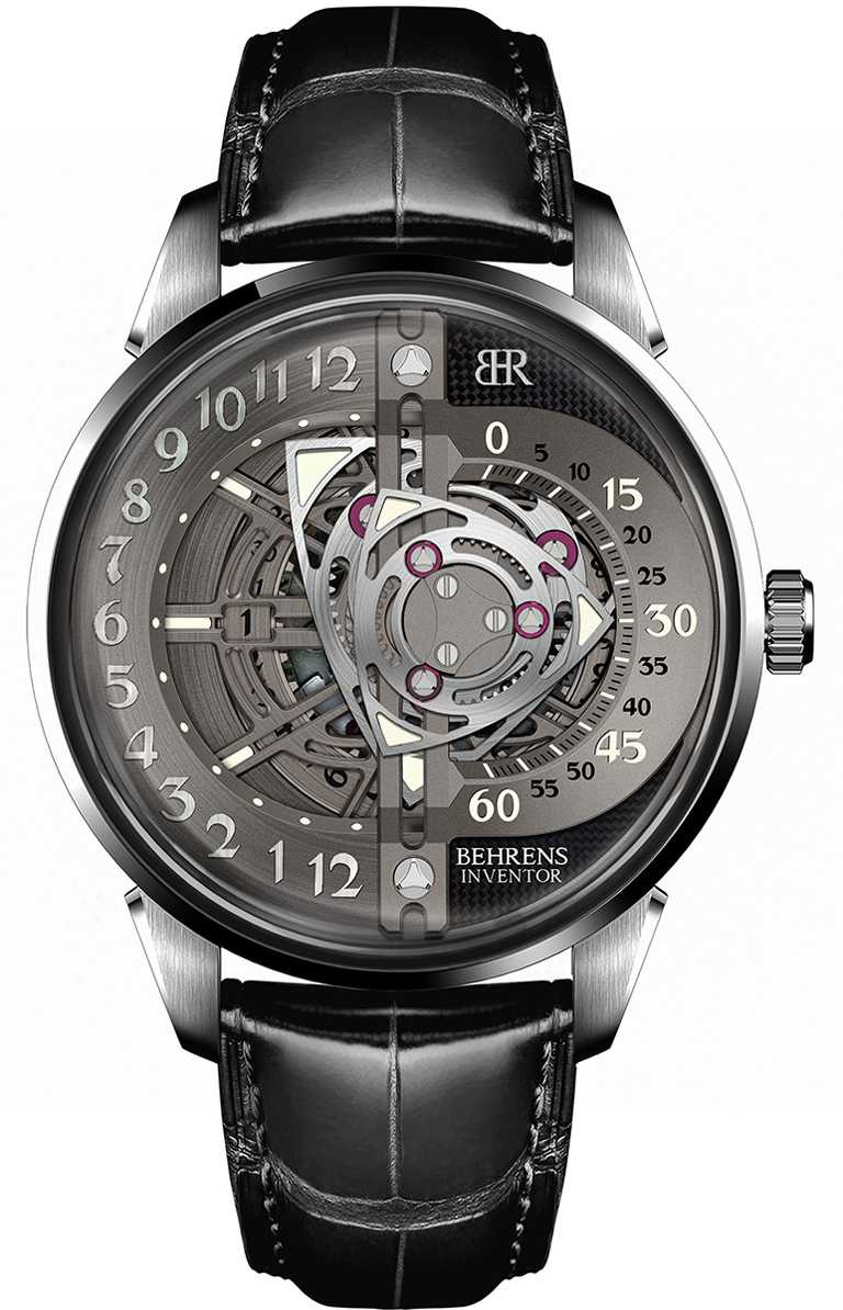 BEHRENS ORIGINAL「Rotary轉子引擎」系列腕錶，42mm，316L不鏽鋼錶殼，ETA 2824型自動上鏈機芯╱135,500元。（圖╱BEHRENS ORIGINAL提供）