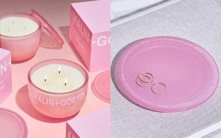 (MALIN+GOETZ)玫瑰巨型香氛蠟燭全新環形刻印設計、經典辛香玫瑰氣息，重塑當代花香輪廓。（圖／品牌提供）