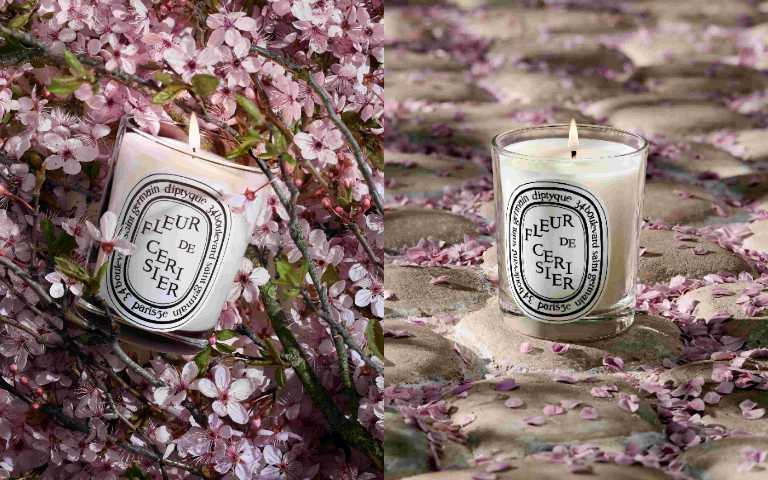 Diptyque 季節限定版櫻花香氛蠟燭 190g／2,300元（圖／品牌提供）