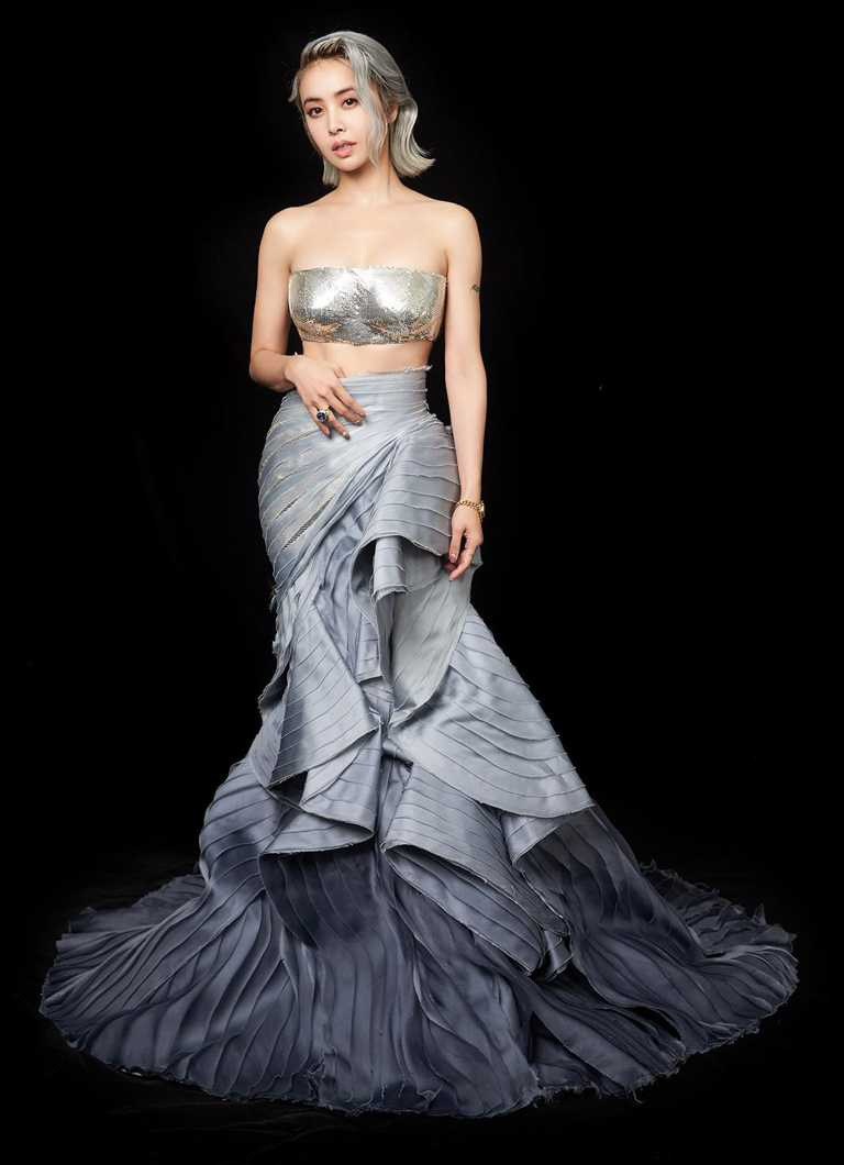 金曲歌后蔡依林佩戴寶格麗珠寶，擔任第31屆金曲獎壓軸頒獎嘉賓，演繹浪漫兼具前衛感的完美造型。（圖╱BVLGARI提供）