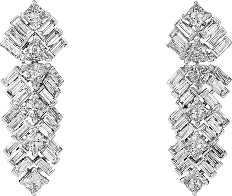 Cartier「Reflection de Cartier」系列頂級珠寶鑽石耳環╱3,130,000元。（圖╱Cartier提供）