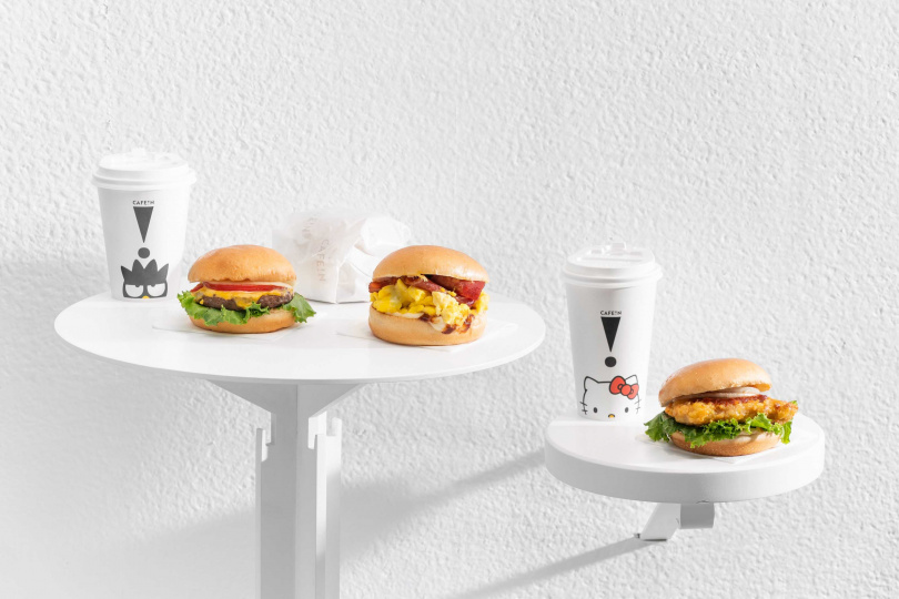 CAFE!N在10月推出的3款現做漢堡。