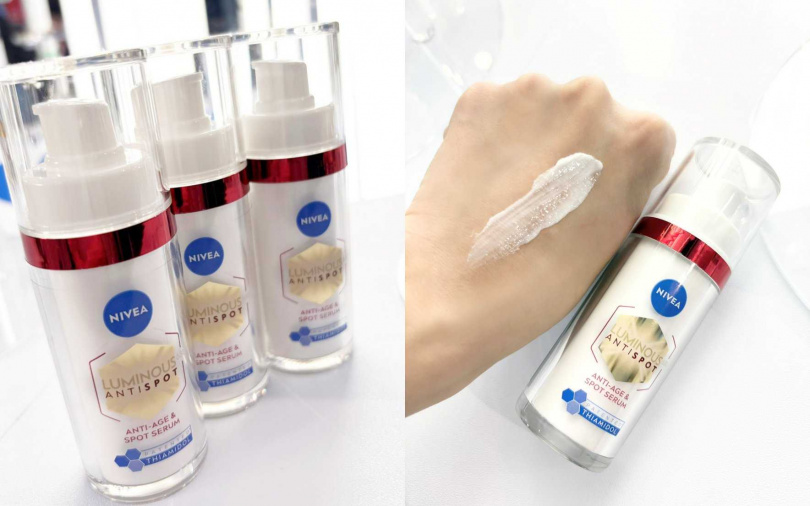 妮維雅LUMINOUS630®淡斑Q彈精華30ml/1,499元 成分溫和不刺激,就連醫美術後的修復期也OK喔。(圖/吳雅鈴攝)