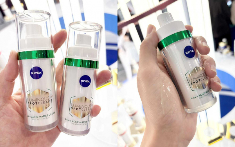 妮維雅LUMINOUS630®淡斑煥膚精華30ml/1,499元 膠狀質地清爽不黏膩。(圖/吳雅鈴攝)