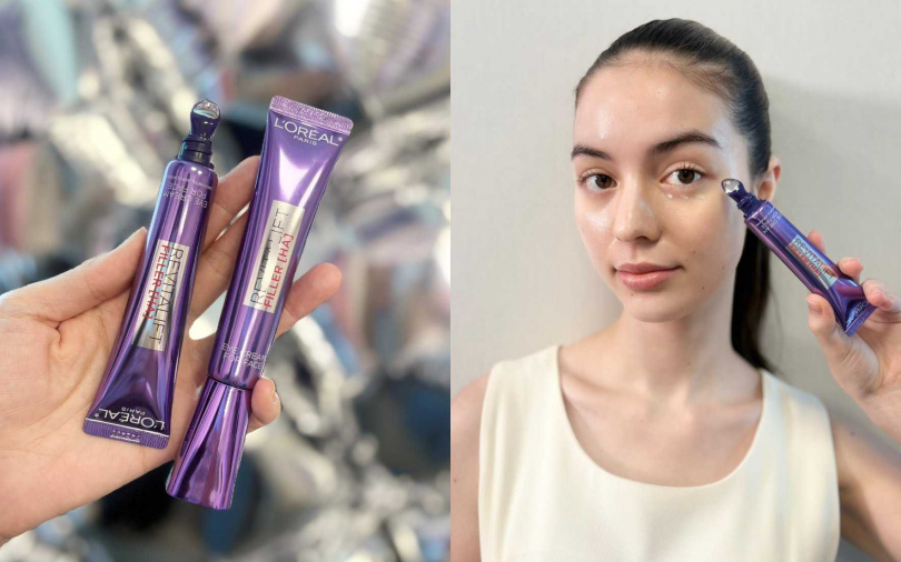 以巴黎萊雅紫熨斗MAX搭配冰熨斗MAX，不管是臉部紋路或眼周疲態都能一次解決。（圖／吳雅鈴攝）