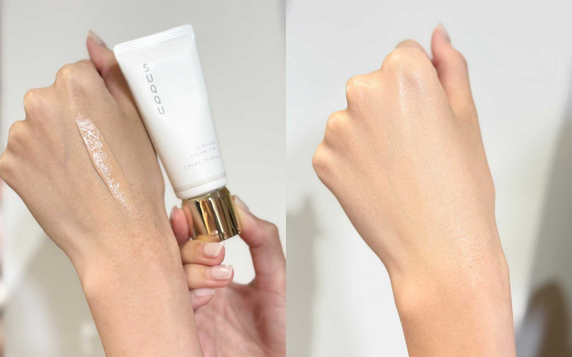 剛剛好的適中遮瑕力,不會有過度妝感,只是想輕妝上陣時,「晶采艷澤修顏乳」就是妳的好幫手。(圖/吳雅鈴攝)