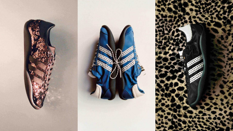 adidas Originals x Wales Bonner WB KARINTHA SEQUIN／10,800元， WB Karintha Lo satin／7,200（圖／品牌提供）