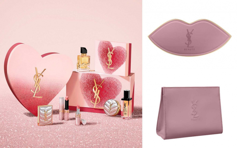 更棒的是這次還有搭配滿額贈活動！只要單筆消費滿6,600元即享高訂粉銀燦光包裝+唇形隨身鏡、單筆消費滿12,000元享奢華心型粉銀燦光包裝+品牌訂製化妝。（圖／品牌提供）