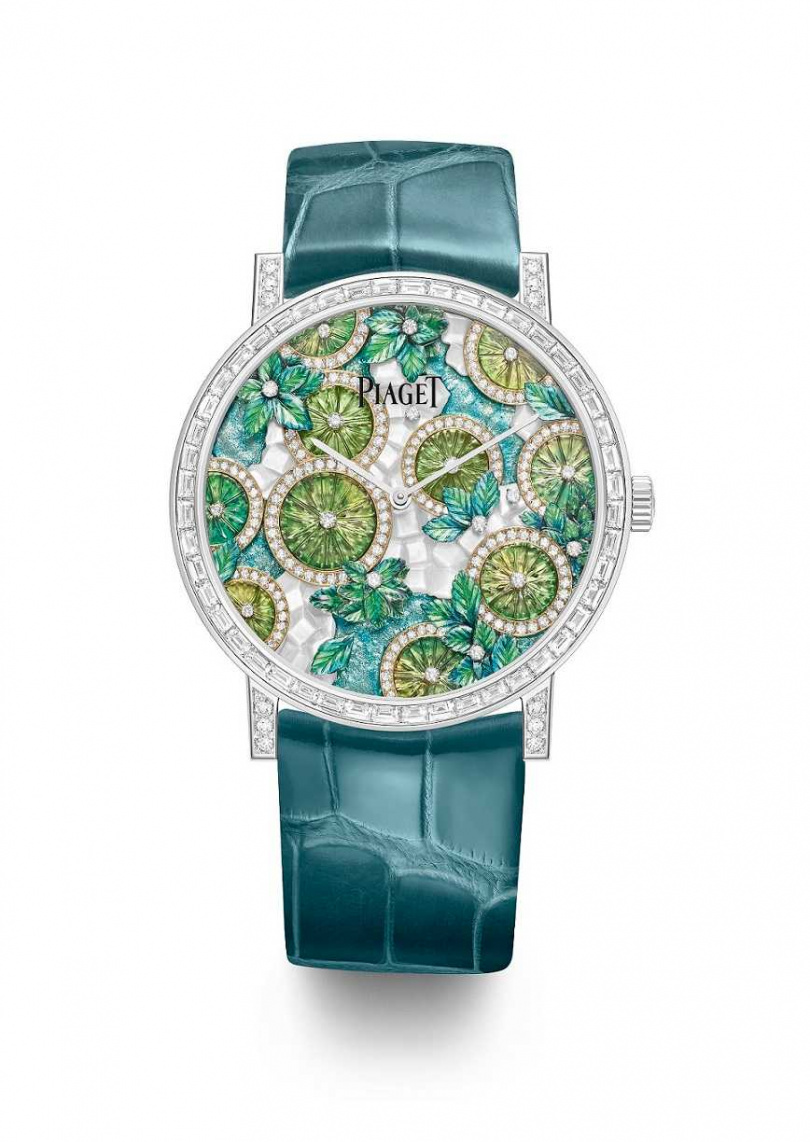 PIAGET SOLSTICE頂級珠寶暨腕錶系列Joyful Sharing 18K白金超薄工藝珠寶腕錶(全球限量18只)／建議售價7,250,000元（圖／品牌提供）