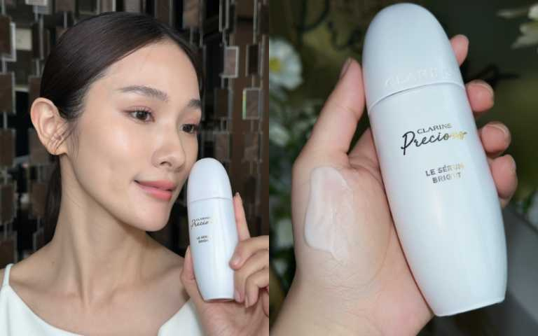 克蘭詩 至臻凝時月神花光燦修護精華 30ml/14,000元(圖/廖怡婷 攝)