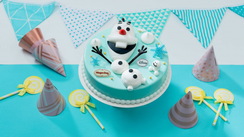 Häagen-Dazs Olaf蛋糕，燦爛的笑容融化冰霜，是小朋友的最佳玩伴