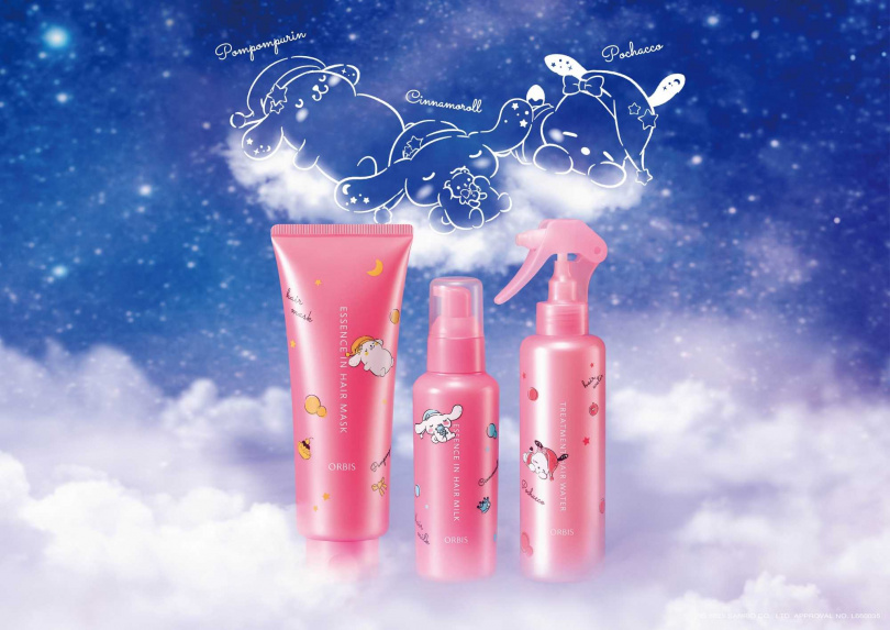 ORBIS 瞬效護髮美容液-限定瓶 140g / 460元、ORBIS 瞬效護髮精華髮膜-限定瓶 200g / 520元、ORBIS 瞬效護髮噴霧-限定瓶 180mL / 380元。ORBIS 瞬效護髮系列-三麗鷗限定版已於 2025 年 10 月 1 日限量上市，三麗鷗控們務必手刀搶購！​（圖／品牌提供 © '25 SANRIO CO., LTD. APPR. NO. L660035）
