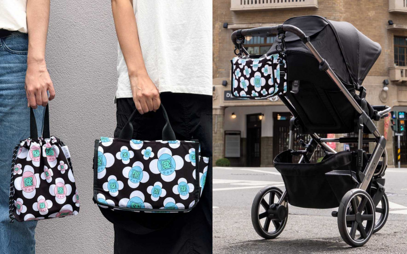 有溫度又有故事的聯名專屬印花圖樣,讓媽媽包也能成為裝點造型的可愛配件。(圖/品牌提供)