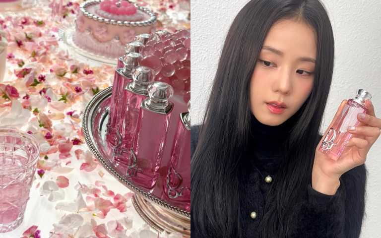 晶透瓶蓋飾以經典銀色Dior Oblique標誌,在簡潔線條中凝鍊DIOR的迷人質感。(圖/取自sooyaaa__ IG)