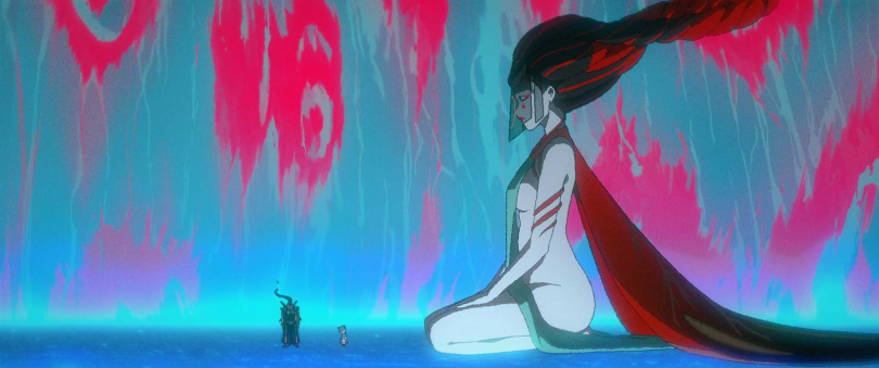 天女（右）管理世外的一切，由香港女星謝安琪配音。（圖／甲上提供）