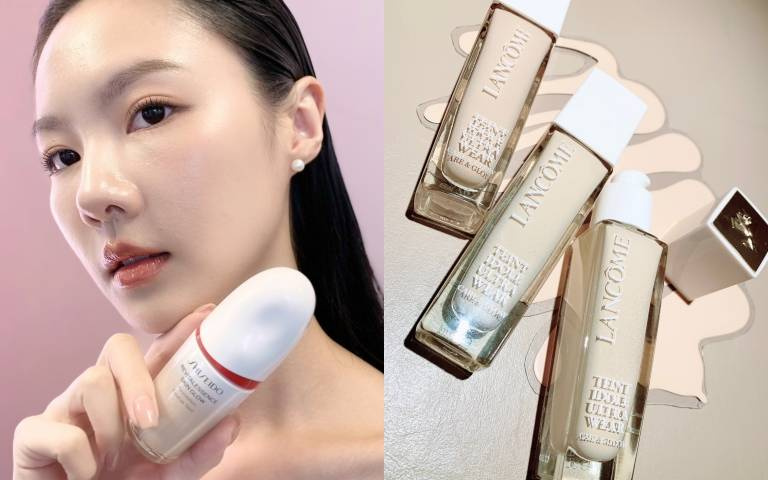 想找『保濕型粉底』就選這兩瓶！資生堂#聚光燈粉底、蘭蔻#小白蓋 一上臉就超水超嫩超透亮！