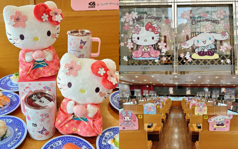 藏壽司店面換上超萌「三麗鷗」 全台只有這4間門市有