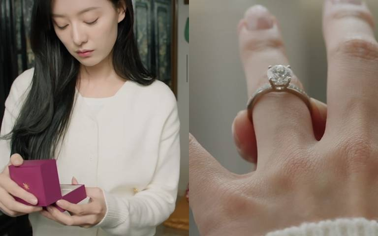 《淚之女王》最新一集金智媛忍不住戴上金秀賢為她挑的鑽戒！可愛傲嬌畫面回放好幾次也看不膩！