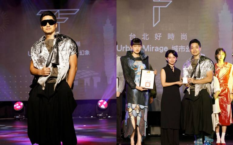 蔣萬安身穿去年金獎設計師超炫太空裝登場「2025台北好時尚」力挺台北新銳服裝設計！金獎得主是王季澧