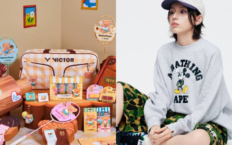 可愛暴擊！羽球拍也能萌成這樣？VICTOR x Butterbear夢幻登場，BAPE®米奇聯名T同步放火