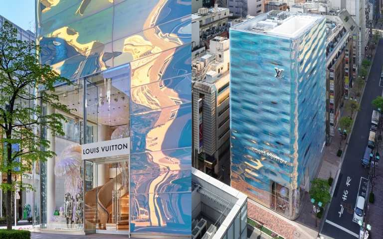 將水面波光粼粼變成建築　LV 位於銀座並木專門店的華麗變身